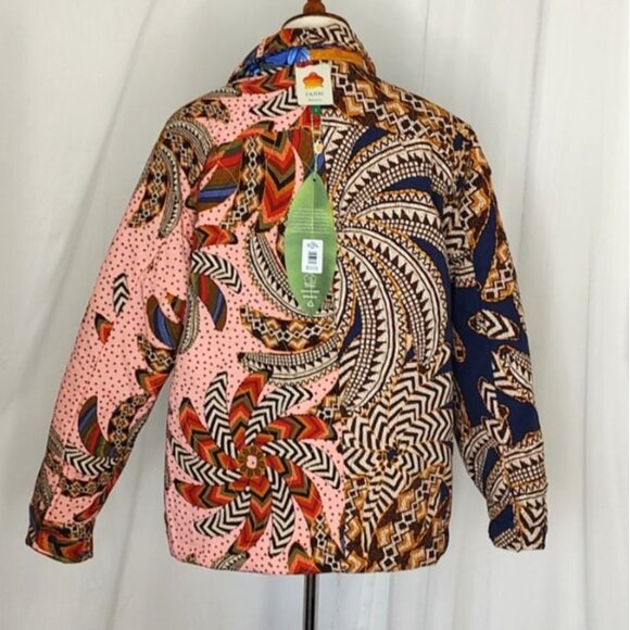 FARM RIO Jacket S Mixed Yawanawa Double Face Reversible Winter - Picture 9 of 16